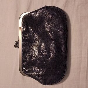 NWOT Express Black Sequin Clutch